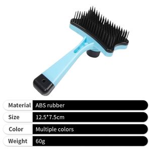 2026 <b>Pet</b> Portable Custom 3 Color Plastic Silicone Cat Dog Grooming <b>Brush</b> for Promotion - Product Image 4