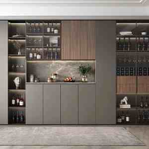 Free-of-charge Design High Quality Living Room Sideboard <b>Cabinet</b> (<b>Wine</b> Storage) Paint-Free Craftsmanship Factory Direct Sales - Product Image 1