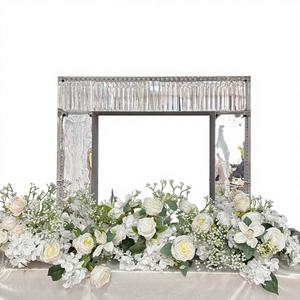 LEDA 2025 Nuevo Centro de Mesa Profesional Moderno con Soporte de Flores Largo de Metal LED para Bodas - Product Image 1