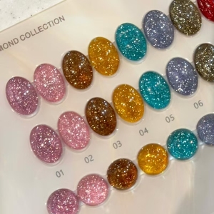 SUUSEEGEL Lot de 10 vernis gel effet diamant broyé automne-hiver, gel UV à paillettes haute densité, professionnel pour salon de manucure, vente en gros - Product Image 5