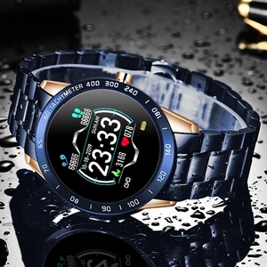 LIGE-reloj inteligente con correa de acero para hombre, accesorio de pulsera resistente al agua con control del ritmo cardíaco, multifunción, seguimiento de actividad deportiva - Product Image 3
