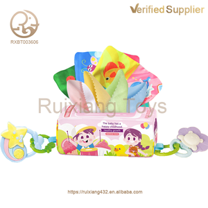 Vente en gros de jouets éducatifs en peluche pour nouveau-né Boîte à mouchoirs <span class=keywords><strong>Livre</strong></span> en tissu doux Jouet sensoriel magique d'apprentissage précoce - Product Image 2