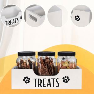 Opbergdoos voor huisdierensnoepjes van massief hout met potten Bureau-<span class=keywords><strong>organizer</strong></span> Modern minimalistisch - Product Image 2
