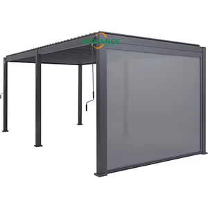 Outdoor-Gartenpavillon Aluminium-Pergola Bioklimatische Pergola Externer Lamellen-Pavillon mit Maßgefertigten Sonnenschutzblenden - Product Image 1