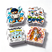 Autocollant personnalisé en vinyle PVC découpé à la forme d'animaux de dessin animé TEDDY, conception de logo, autocollant promotionnel rond en PVC avec logo