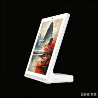 Tableta Android de Escritorio OEM con Pantalla Táctil en Forma de L de 10.1 Pulgadas, Evaluador de Comentarios de Clientes, Pedidos en Restaurantes, RJ45 Opcional, POE, NFC
