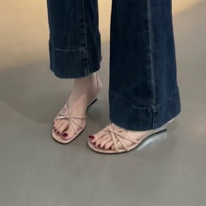 Nouvelles sandales compensées argentées 2026, style romain nude, pour femmes, idéales avec des robes d'été - Product Image 4