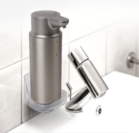Distributeur automatique de savon moussant 300 ml, design moderne intelligent, OEM ODM, en acier inoxydable 304, rechargeable par USB, pour bureau, maison et hôtel, de fabrication originale.
