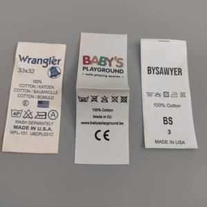 Thiết Kế Mới Chất Lượng Cao Sang Trọng Thẻ May Mặc Quần Áo Phụ Kiện Thẻ Trắng Matte Chăm Sóc Nhãn Cho Quần Áo - Product Image 5