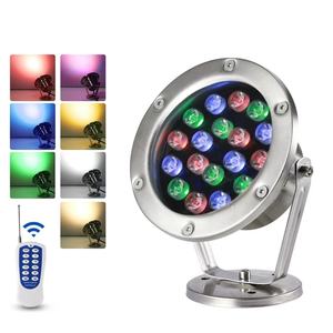 Control remoto inalámbrico LED luz subacuática 24V Acero inoxidable foco impermeable para fuente <span class=keywords><strong>de</strong></span> <span class=keywords><strong>piscina</strong></span> iluminación <span class=keywords><strong>de</strong></span> pecera - Product Image 2