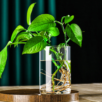 Vase à fleurs haut de gamme de style nordique vintage, différentes tailles, en verre borosilicate, décoration de table moderne pour la famille, centre de table de mariage
