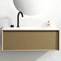 Mueble de Baño Moderno de PVC para Montar en la Pared con Lavabo de Cerámica para Hotel, Venta al Por Mayor 2026