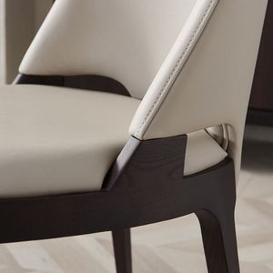 Solid Wood & <b>White</b> Wax Wood Modern Minimalist <b>Chairs</b> - <b>Dining</b>, Living Room & Restaurant Seating - Product Image 4