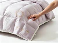 Couette d'été en polyester de qualité supérieure, taille Queen, blanche, matelassée en boîte, garnissage en duvet d'oie, douce, respirante et lavable