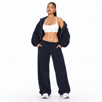 Ensemble de survêtement décontracté pour femme grande taille OEM/ODM : sweat à capuche oversize respirant, débardeur court et pantalon de jogging large – Style streetwear