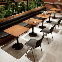 Nouveau design OEM ODM Restauration commerciale Cabine de café Cuisine Café Restaurant Mobilier Table à manger Ensemble de chaises