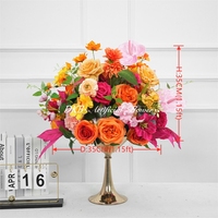 Fournisseur de fleurs de mariage DKB, boule de fleurs artificielles rose et verte de 65 cm, centre de table pour la décoration de mariage, décoration de la maison