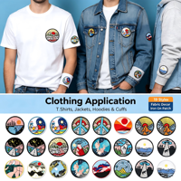 Lot de 18 écussons thermocollants à thème paysager pour vêtements, chapeaux, sacs, chaussettes, pour cadeaux DIY, activités commerciales, décoration, uniformes et personnalisation
