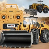 YT HUINA 1583 2.4G Escala 1/14 22CH Bulldozer RC de Metal, 45 Minutos de Juego, Camiones de Construcción RC, Juguetes RTR
