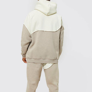 Sudadera con capucha informal de color sólido extragrande con cordón, chándal de algodón extragrande de alta calidad con logotipo personalizado para hombre - Product Image 3