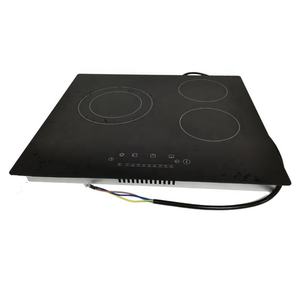 Manufacturer's 3-Zone Vitroceramique Black Glass Panel Electric Hob Built-In Ceramic Cooktop - Product Image 2