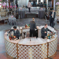 Barres de comptoir de mariage avec cadre en acier de haute qualité, meuble de boîte de nuit