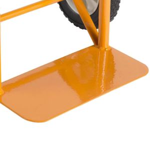 Carrello a Mano in Acciaio 55x35x113 Cm Giallo Capacità 200 Kg Carrello Multiuso - Product Image 4