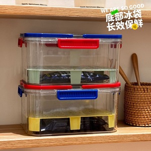 Food <b>Storage</b> <b>Box</b> Rectangle 22.8Cm X 14.8Cm X 10.8Cm With Handle For <b>Camping</b> Refrigerator Use - Product Image 5