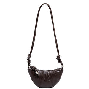 New Trendy All-Seasons Casual Women's PU Mini Horn Crossbody <b>Handbag</b> Zippered Design Fashion Messenger Bag Adjustable <b>Strap</b> - Product Image 1