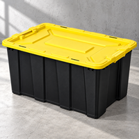 Bac de rangement en plastique 100L, robuste, pour garage, outils, entrepôt, déménagement
