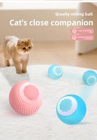 Balle roulante intelligente à gravité pour chat, jouet électrique anti-stress avec évitement automatique des obstacles, modèle T250 en gel de silicone – Auto-entretenement contre l'ennui