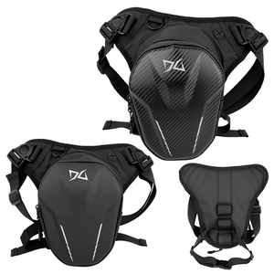 LAICOBEAR, bolso de pierna para motocicleta, impermeable, para exteriores, resistente al desgaste, riñonera de fibra de carbono para motocicleta, riñonera para hombro - Product Image 1