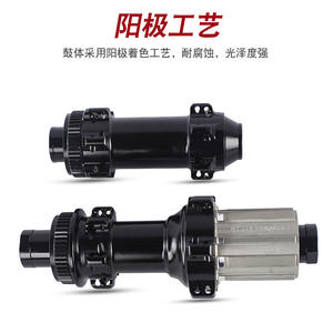 Buje Delantero de Bicicleta de Aleación de Aluminio 24H con 6 Tornillos para Freno de Disco, Eje Pasante de Liberación Rápida con Bloqueo Central y 4 Rodamientos - Product Image 3