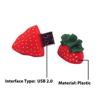 Memoria USB con Forma de Fruta, Pendrive de Dibujos Animados de Vegetales, Memoria USB con Forma de Fresa y Sandía, Regalo, 64GB 32GB 16GB 8GB 4GB