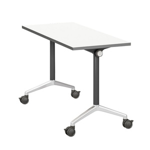 Factory Direct Sell Movable Office Meeting Foldable Training Desk <b>With</b> <b>Wheels</b> Folding Training <b>Table</b> - Product Image 2