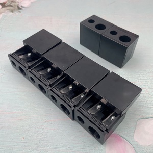 2 Hole Private Label Makeup Cosmetic Tool Pink <strong>Black</strong> Sharpeners for Wood Lip Liner <strong>Pencil</strong> and <strong>Eyebrow</strong> <strong>Pencil</strong> - Product Image 3