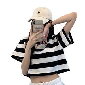 <span class=keywords><strong>T</strong></span>-<span class=keywords><strong>Shirt</strong></span> da donna Slim <span class=keywords><strong>Sexy</strong></span> aderente al petto con scritte personalizzate stampate da donna <span class=keywords><strong>t</strong></span>-<span class=keywords><strong>Shirt</strong></span> striata - Product Image 1