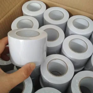 high quality white non adhesive pvc air conditioner protect tape pvc non adhesive tape roll