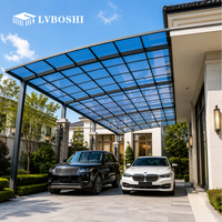 Abri de voiture/garage/entrepôt portable en alliage d'aluminium haute résistance, étanche, durable, pour toit plat, toutes saisons, simple/double place