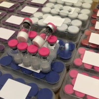 Peptides de qualité industrielle 99% de pureté, vente en gros de poudre lyophilisée GHK-CU, poudre de peptides lyophilisés, matières premières cosmétiques