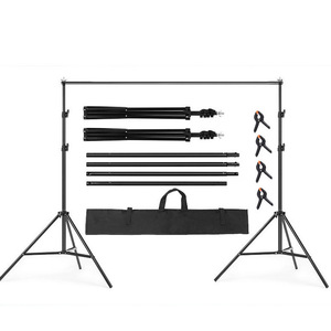3*2.6m Adjustable Green Cloth Gantry <b>Backdrop</b> <b>Stand</b> for Live Streaming and Outdoor Product Shooting - Product Image 2