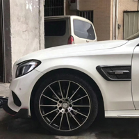 Couvre-aération de pare-chocs en fibre de carbone pour Mercedes Benz Classe C W205 C63 C200 Style Brabus, garniture d'admission d'air, accessoires de tuning automobile