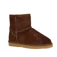 Bottes de neige de luxe pour l'extérieur, doublure intérieure épaisse, chaudes, à tige haute, semelle épaisse, bottes décontractées, semelles en caoutchouc, bottes de neige de marque de créateur