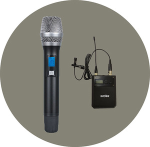 ไมโครโฟนไร้สาย UHF,สุนทรพจน์ร้องเพลงการเคลื่อนไหวของโบสถ์การประชุมไมโครโฟนความหลากหลายที่แท้จริง - Product Image 2