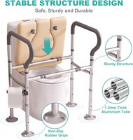 Siège de toilette surélevé avec poignées, rehausseur pour personnes âgées avec hauteur et largeur ajustées pour personnes âgées, personnes âgées, support de toilette enceinte
