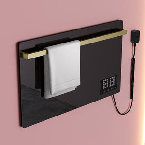 Sèche-serviettes en verre trempé chauffé à la chaleur Prix d'usine Sèche-serviettes électrique tendance pour salle de bain Hôtel - Product Image 2