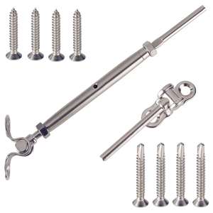 <span class=keywords><strong>Kit</strong></span> de garde-corps en câble 1/8\" avec tendeur à cliquet en acier inoxydable T316 pour poteau en <span class=keywords><strong>bois</strong></span> - Product Image 4