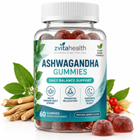 Gummies d'Ashwagandha en Vrac Marque Blanche Extrait 30:1 Antioxydant Soutien Immunitaire Aide au Sommeil Végétalien Sans OGM Sans Gluten Fabricant