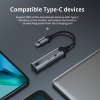 Adaptador de Cable de Audio Tipo C a Tipo C + Conector de Auriculares de 3.5mm para iPhone 15
