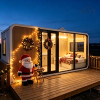 Cabane de Noël en forme de pomme de 26 m² – Maison préfabriquée modulaire avec 2 chambres pour usage hôtelier et de station balnéaire